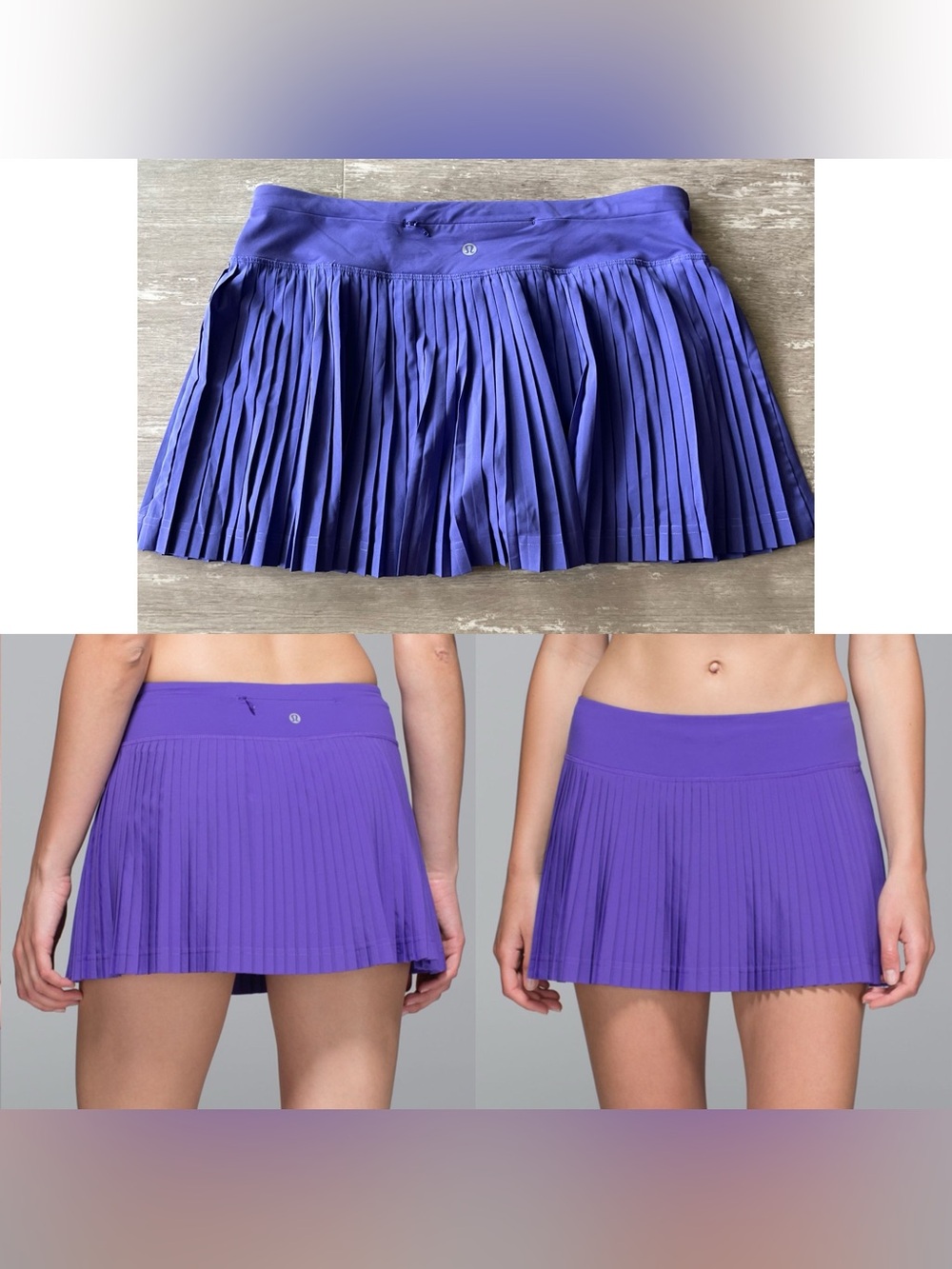 EUC Sz 8 Lululemon Pleat to Street MR Skirt in Iris Flower (purple)